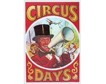 Digital Very Large Vintage Circus Poster, Poster up to 4 ft x 6 ft, Birthday Party or Carnival Banner, Showman Party