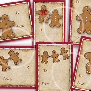 Gingerbread Gift Tags, Gingerbread Labels, Gingerbread Men, Gingerbread ...