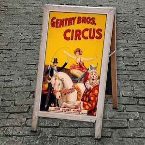 Large Vintage Circus Poster Printable, Showman, Party or Carnival Banner, Digital Poster, Birthday Party, Carnival Poster, Big Top