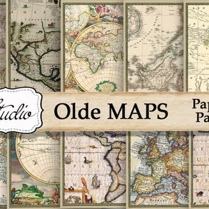 Olde kaarten, vintage kaarten, oude wereldkaarten, digitale antieke kaarten, afdrukbaar kaartpapier, plakboekbenodigdheden, digitale download, collage, dagboek