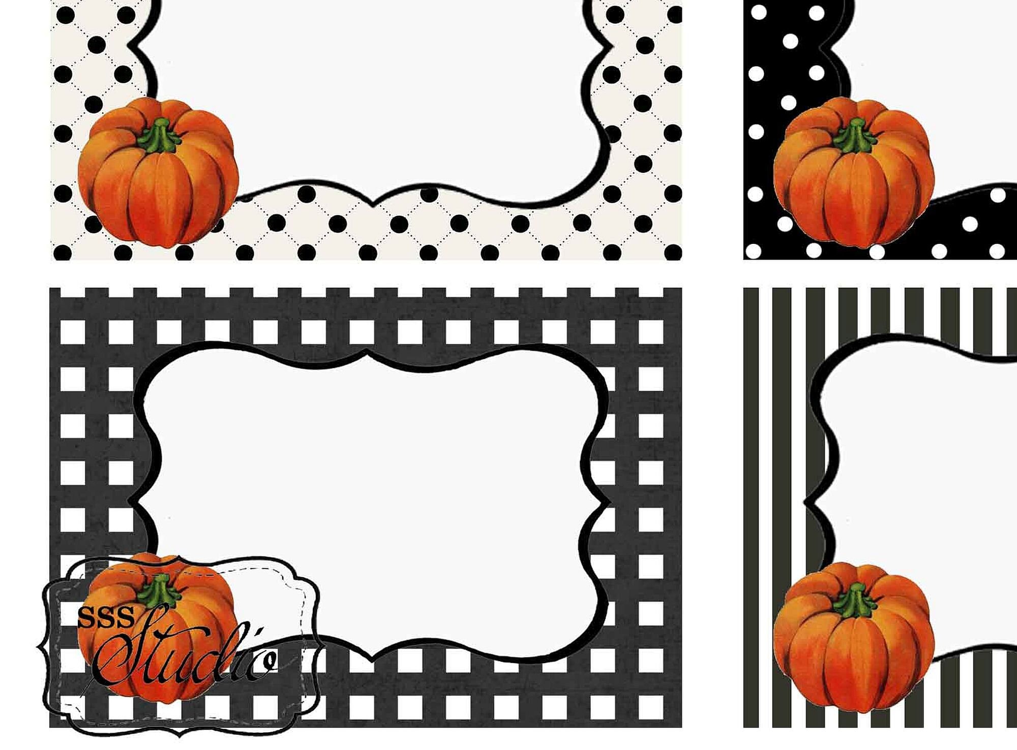Thanksgiving Name Tags Digital Pumpkin Labels Fall Place Etsy Australia
