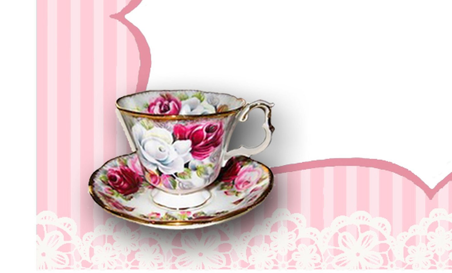 Tea Party Name Tags Digital Tent Cards Vintage Tea Cups Etsy