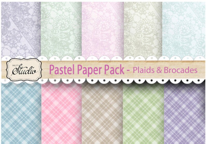 Pastel Scrapbook Paper Printable Instant Download Spring | Etsy