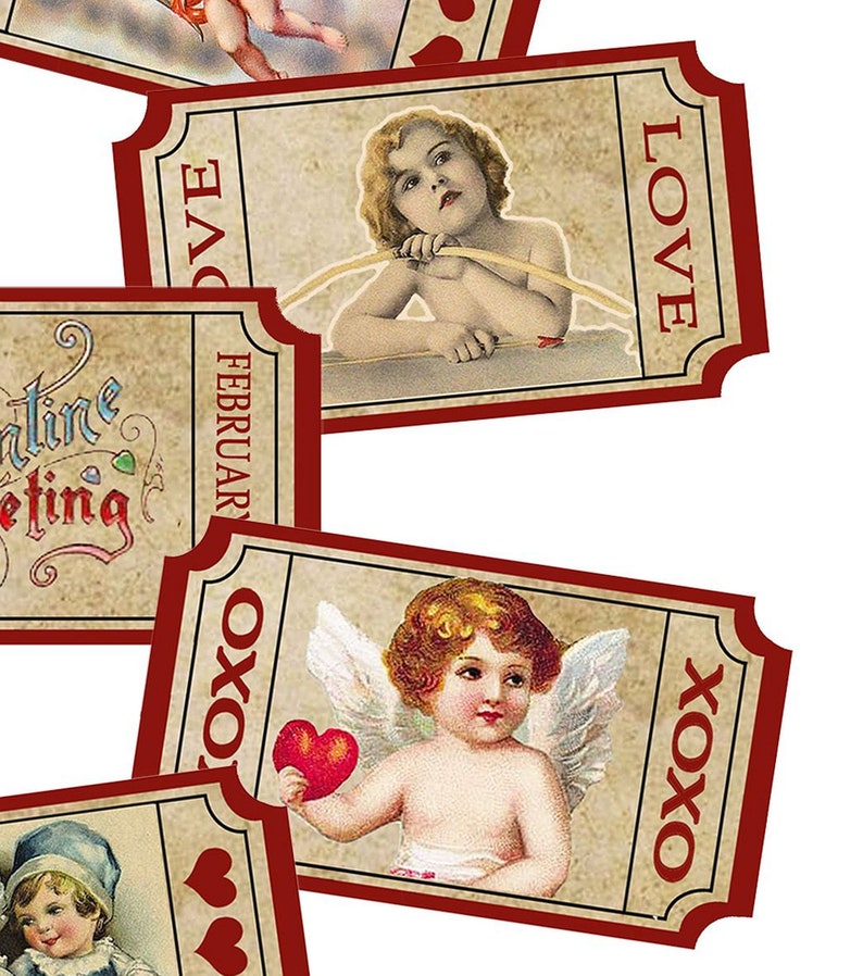 Love Tickets Printable Valentines Digital Valentine Crafts Etsy New