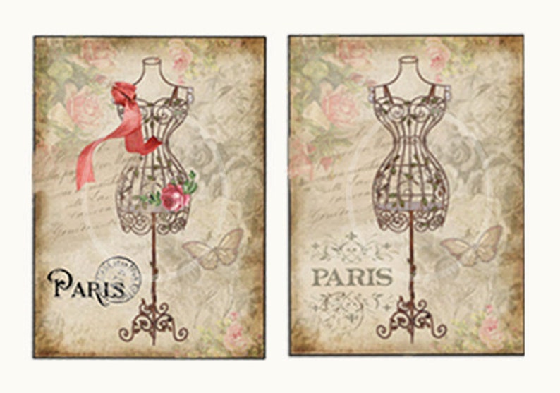 French Country Tags Printable Tags Sewing Gift Tags Altered - Etsy