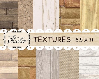 Wood Scrapbook Paper Digital, Wood grain Texture paper, Stone paper,  Background paper, Instant Download, printable paper Digital collage