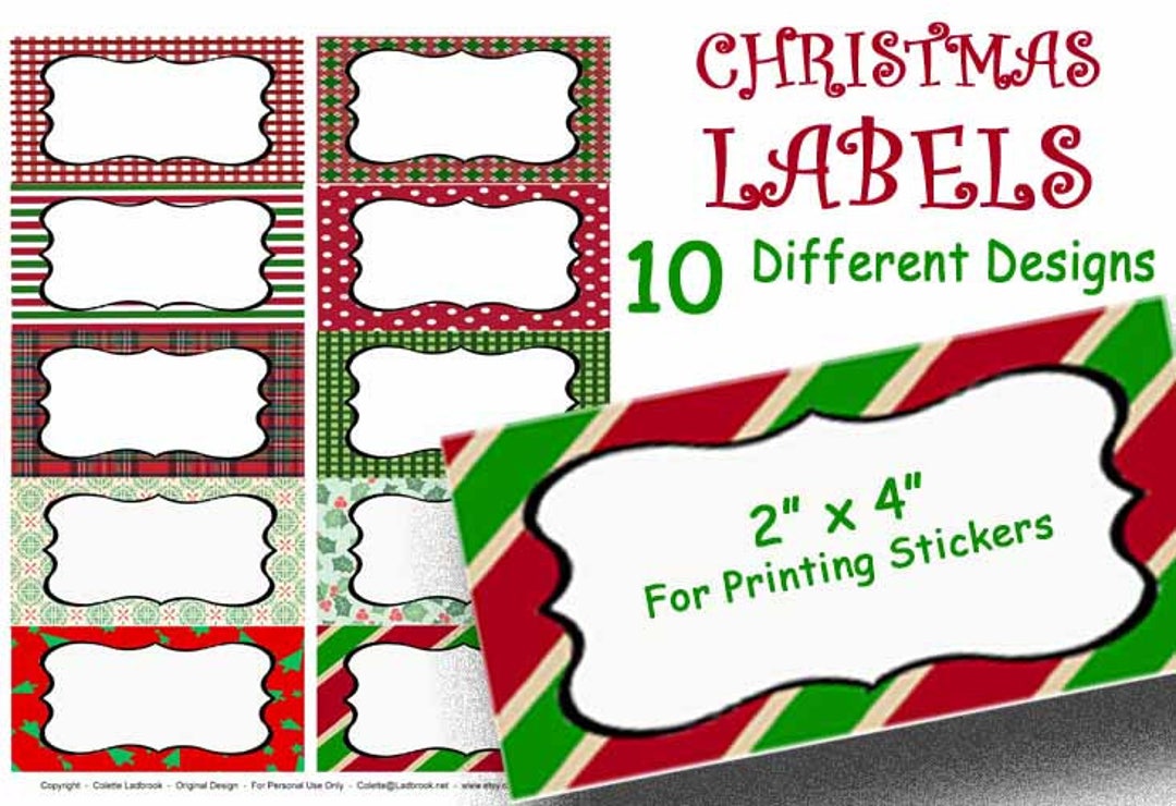 christmas labels, holiday labels printable, editable holiday name