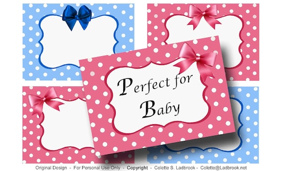 Gift Tag - Spotty Blue Baby Gift Tag - Spotty Blue Baby