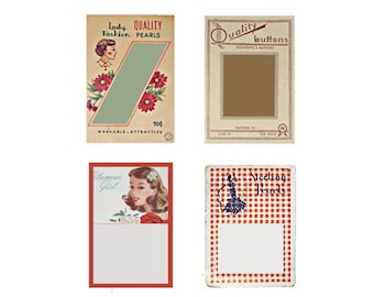 Gráficos de cartão de botão vintage, download instantâneo, arquivo JPEG digital, etiquetas de presente para impressão, clipart de scrapbook, colagem digital, etiquetas de presente de botão