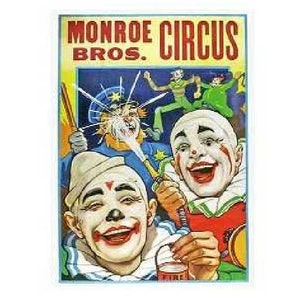Vintage Circus Poster, Showman Poster Clowns, Instant Download, Digital File, Circus Poster 8.5&quot;x11&quot;, Birthday Party, Carnival School Party