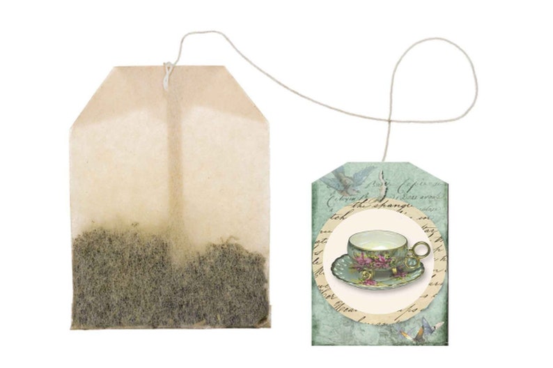Tea Bag Tags, Vintage Party Favors, Digital Download, Printable Gift Tags, Tea printables, Tea Party Tags, Colorful Tea Cups, Teabag Tags image 6