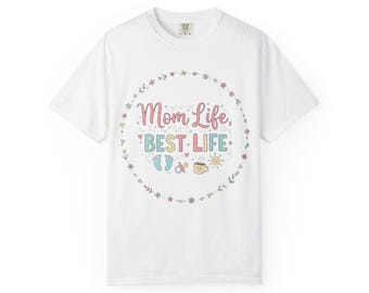 Mom Life Best Life T-shirt  Mom Life Graphic Tee, Pastel Mom Shirt