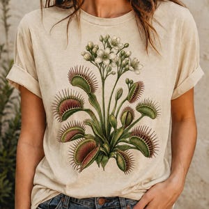 Carnivorous Plants Shirt Venus Flytrap Tee Vintage Botanical TShirt Gothic Garden Plant Lover Gardener Nature Gift Unisex Shirt