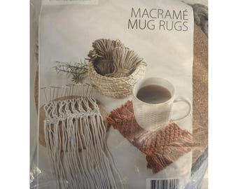 Annie's Creative Woman - Kit para posavasos de macramé # - Nuevo kit - Permite hacer 4 posavasos