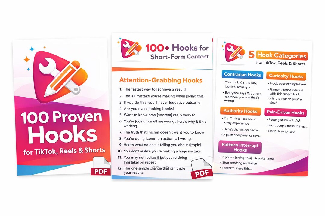 100+ Viral Hooks for Tiktok, Reels & Shorts – Short Form Content Hooks ...