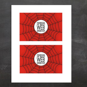 Spider Web Shooter Silly String Label PDF