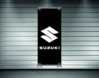Banderole PVC Suzuki – Décoration Garage/atelier – Bannière Publicitaire Murale
