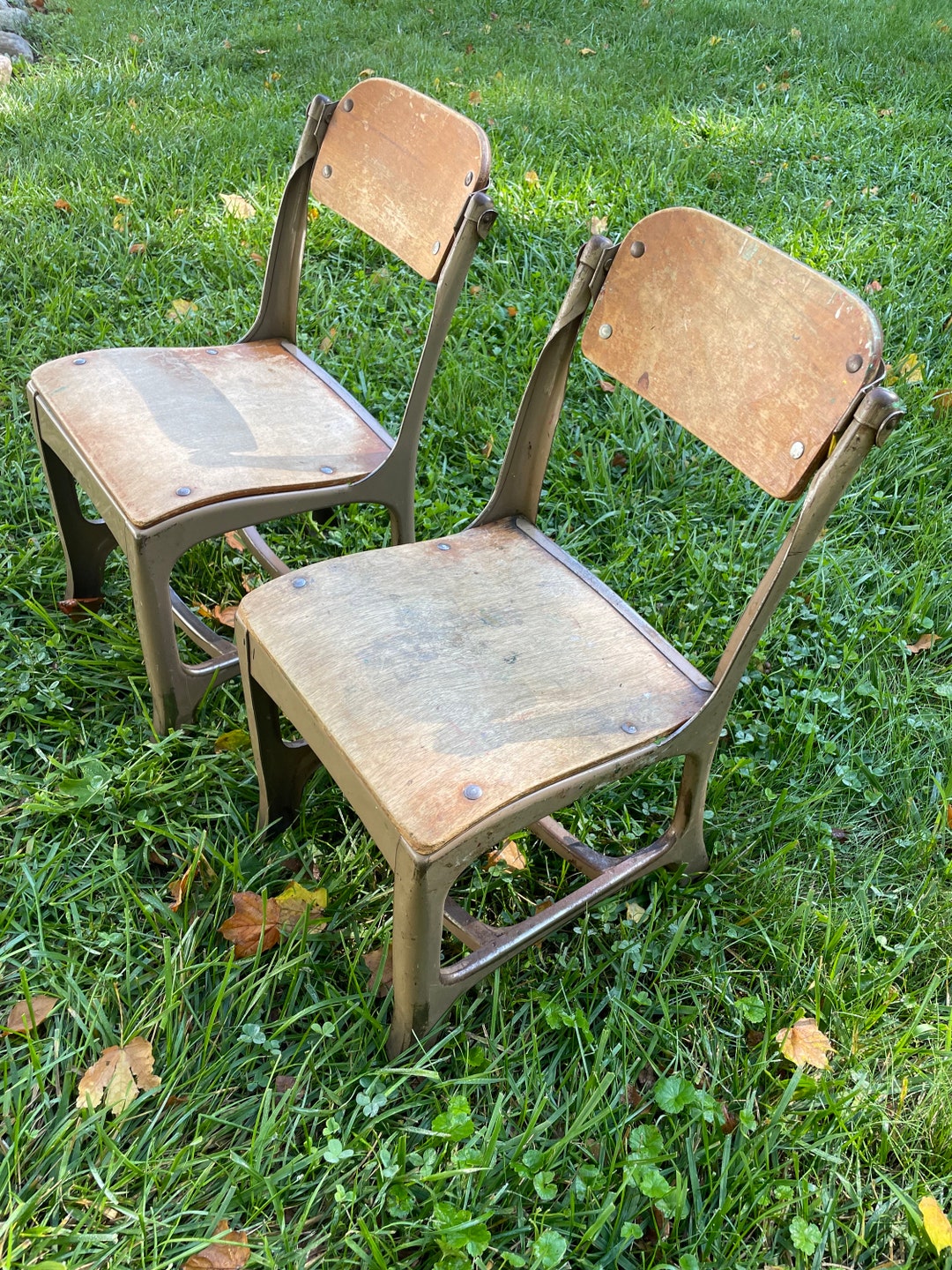 Vintage Kindergarten School Chairs Etsy