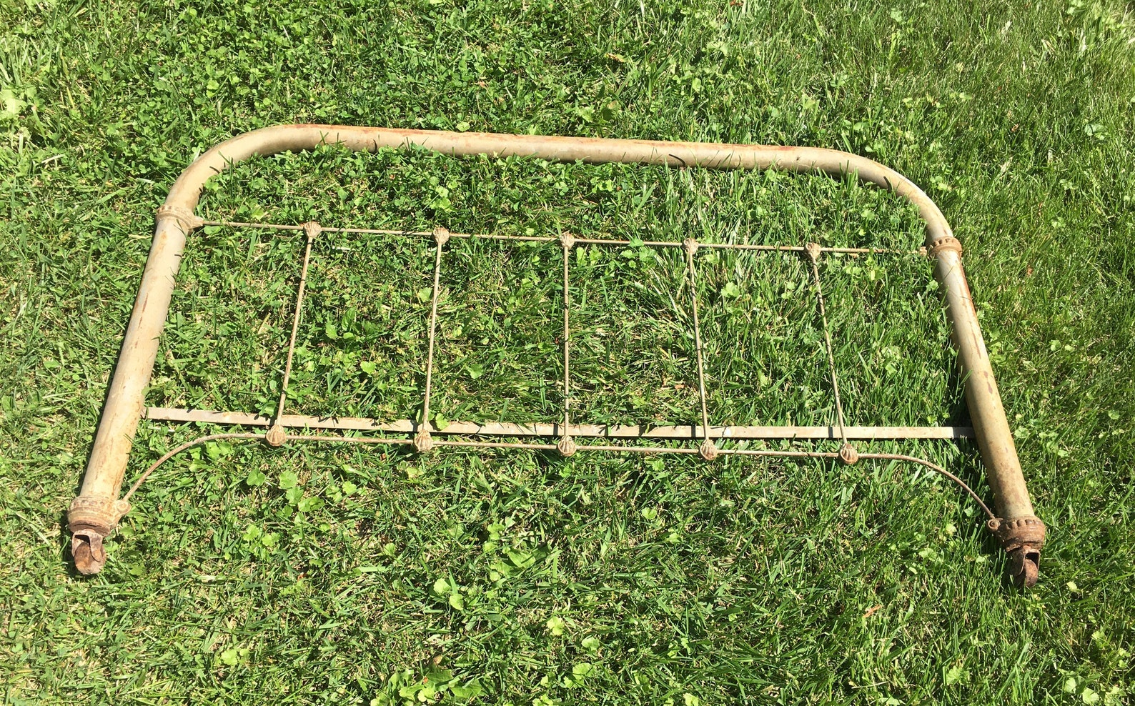 Vintage Metal Footboard Full Size Metal Footboard Etsy