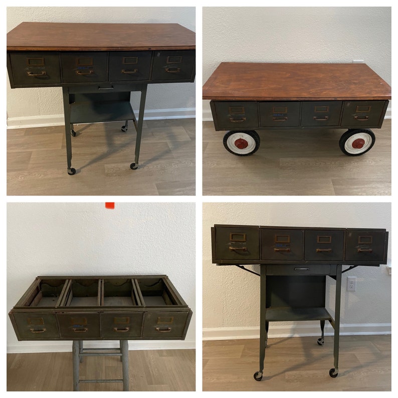 Vintage Index Card File Etsy