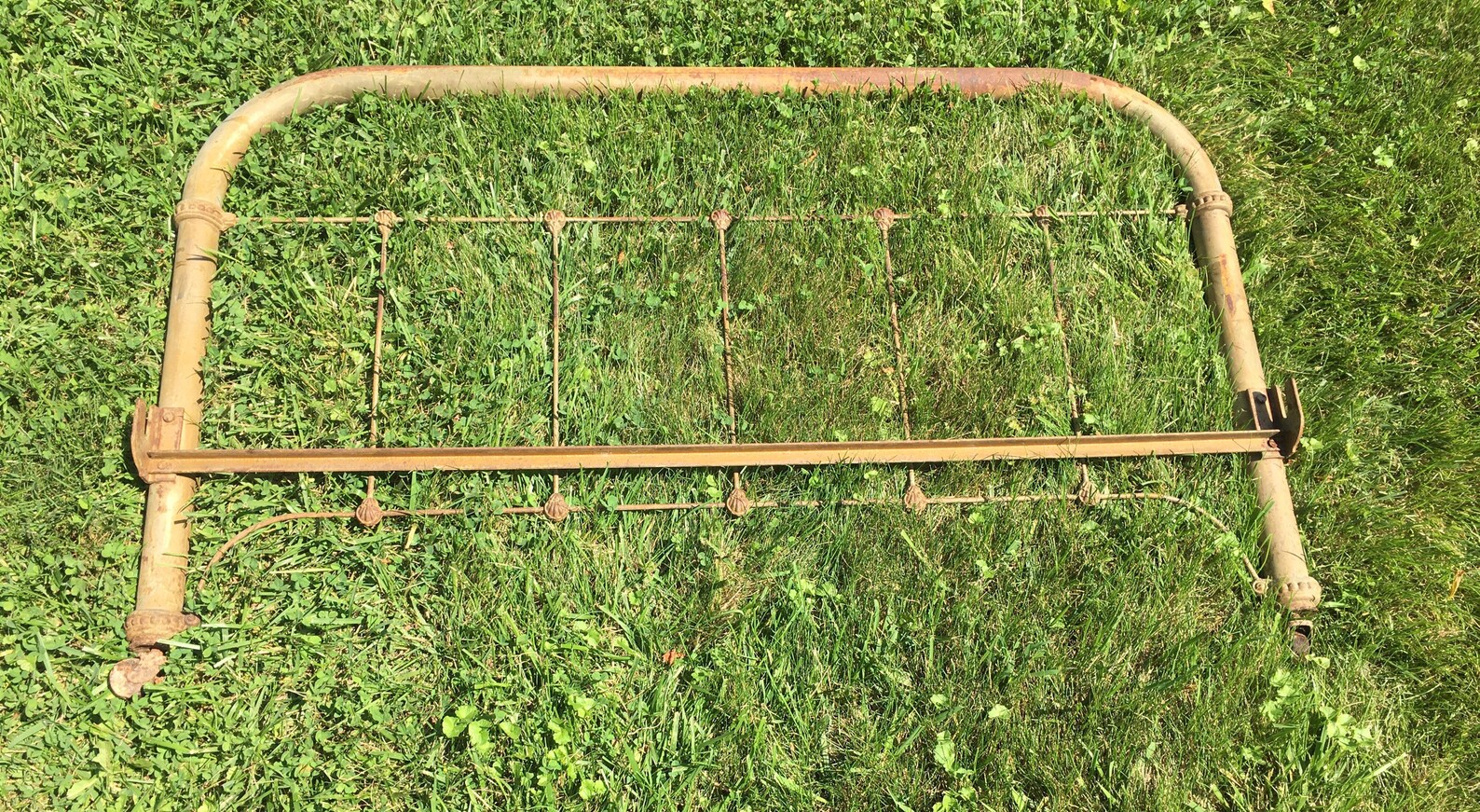 Vintage Metal Footboard Full Size Metal Footboard Etsy