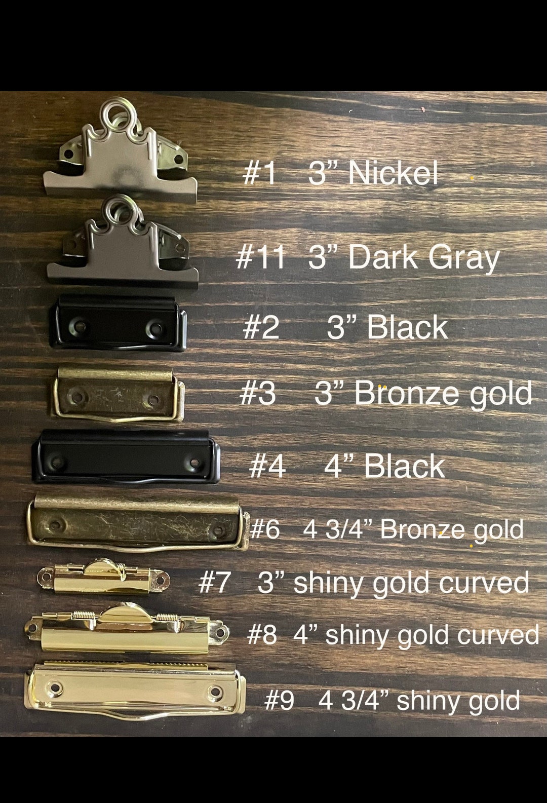 Clipboard Clips Set of 3 Clips Etsy