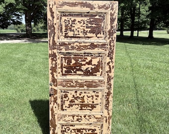 Antique Wood 4 panel door • door upcycle • farmhouse door • Door headboard