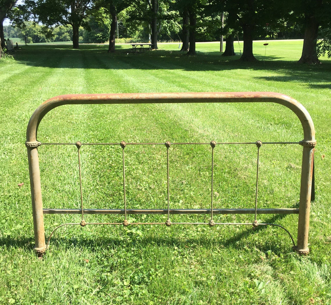 Vintage Metal Footboard Full Size Metal Footboard Etsy