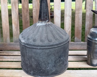 Vintage galvanized funnel • large funnel