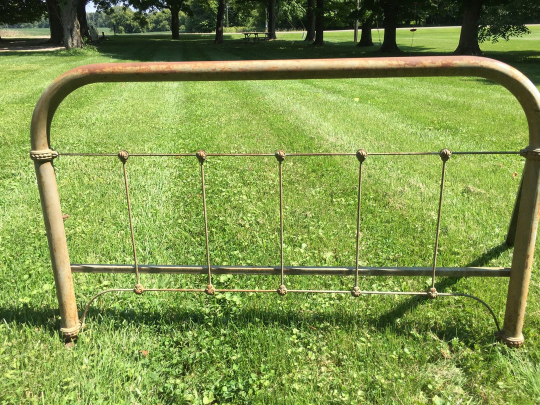 Vintage Metal Footboard Full Size Metal Footboard Etsy