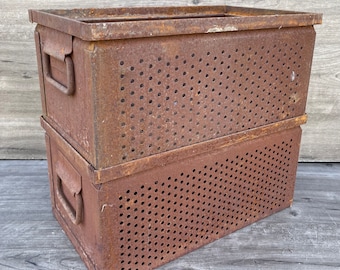 Industrial drawer bins • vintage parts bins • steampunk bins • vintage hardware bins