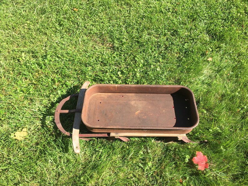 Vintage Sled Vintage Radio Flyer Wagon Vintage Wagon Sled Etsy
