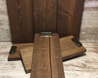 Portapapeles para restaurante • Portapapeles para fotografía • Presentador de cuentas para restaurante • Portapapeles para menú • Hecho en Estados Unidos • Portapapeles de madera