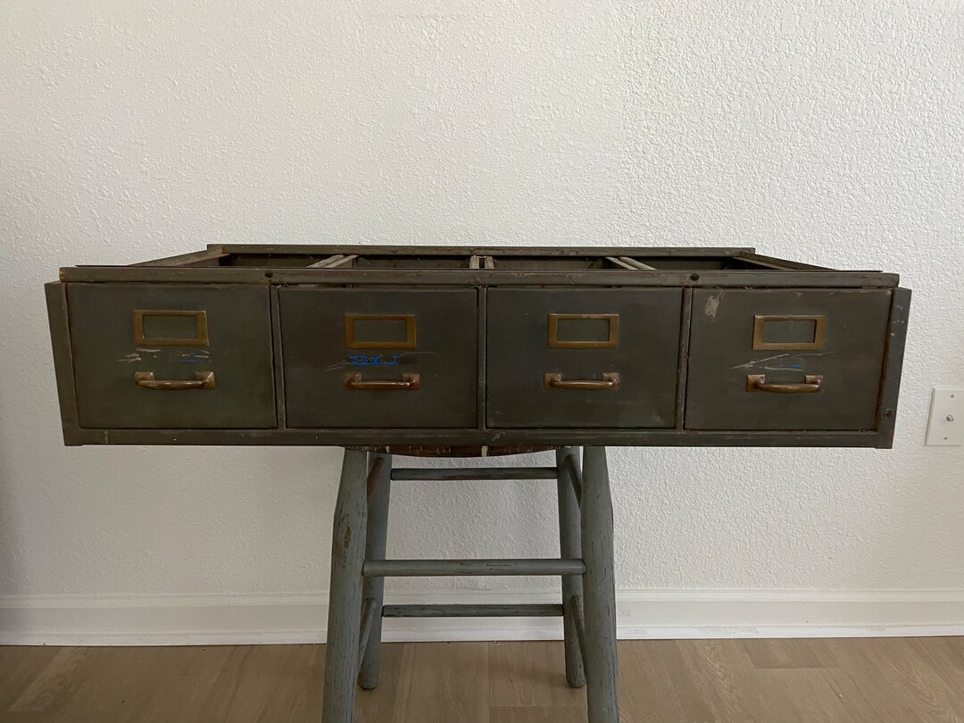 Vintage Index Card File Etsy