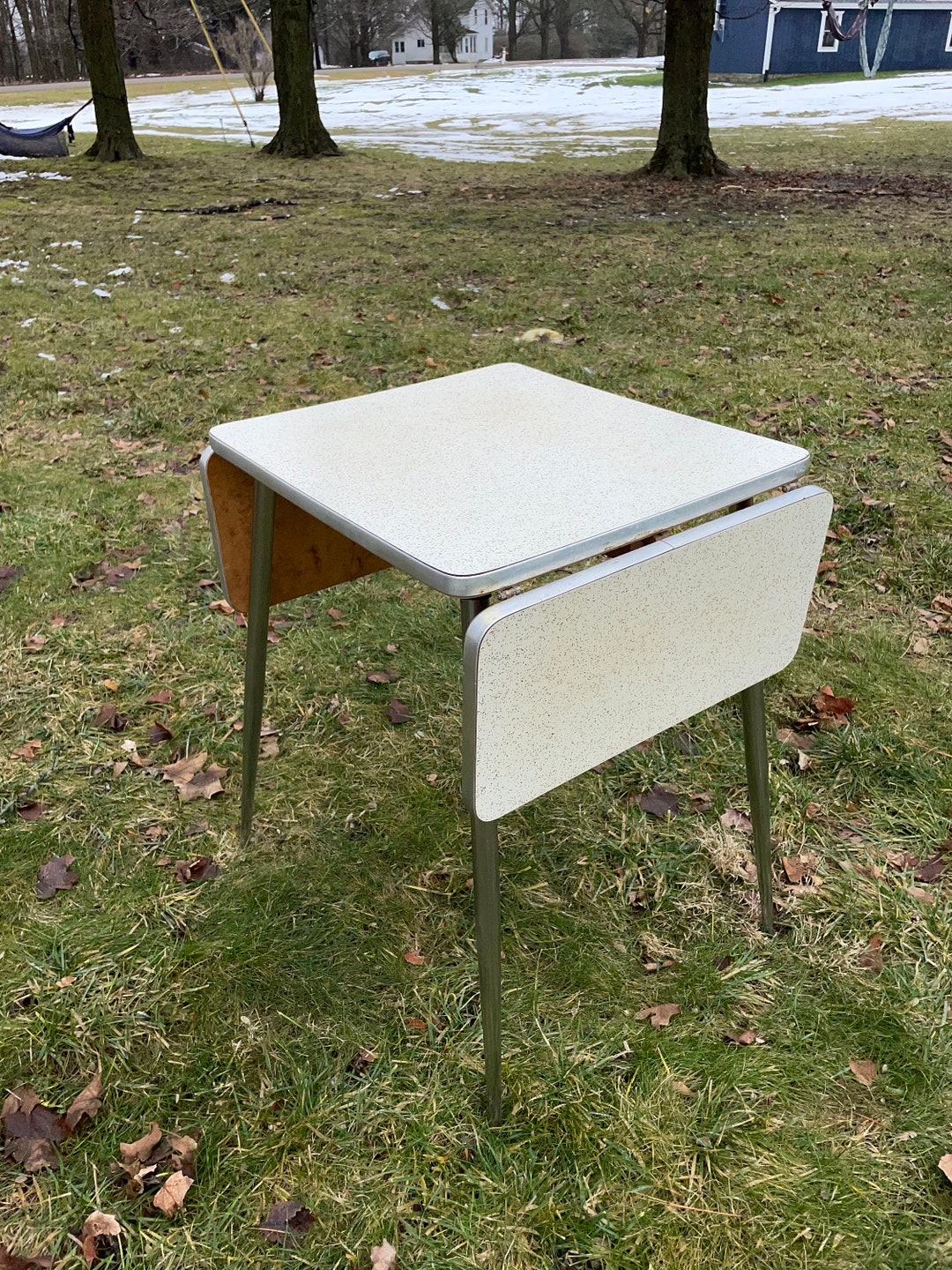 Vintage Formica Kitchen Drop Leaf Table - Etsy