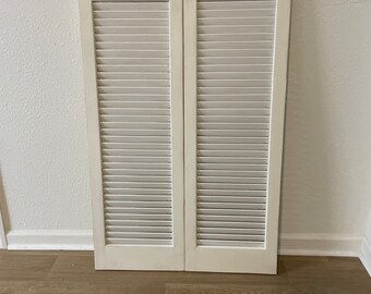 Pair of Vintage Wood Shutters