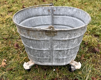 Vintage  Bucket on wheels 5 gallons