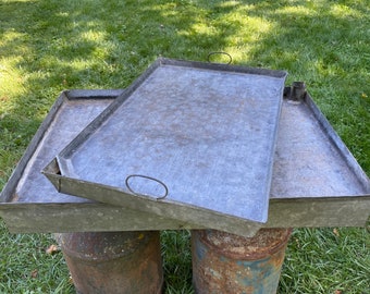 Farmhouse metal tray • Galvanized corn dryer • vintage corn dryer  • galvanized table top • Farmhouse coffee table