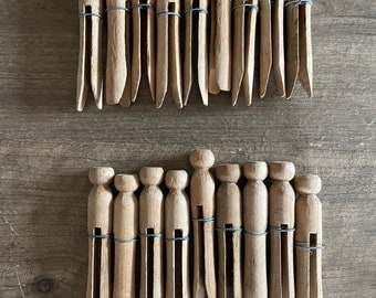 Vintage Clothespins • Vintage  Clothespin  Bag