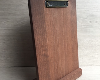 Standing clipboard • solid wood clipboard • Gallery display • clipboard sign • menu clipboard  • photograph display • Made in America