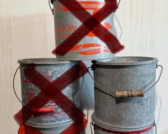 Vintage minnow bucket • vintage fishing pail