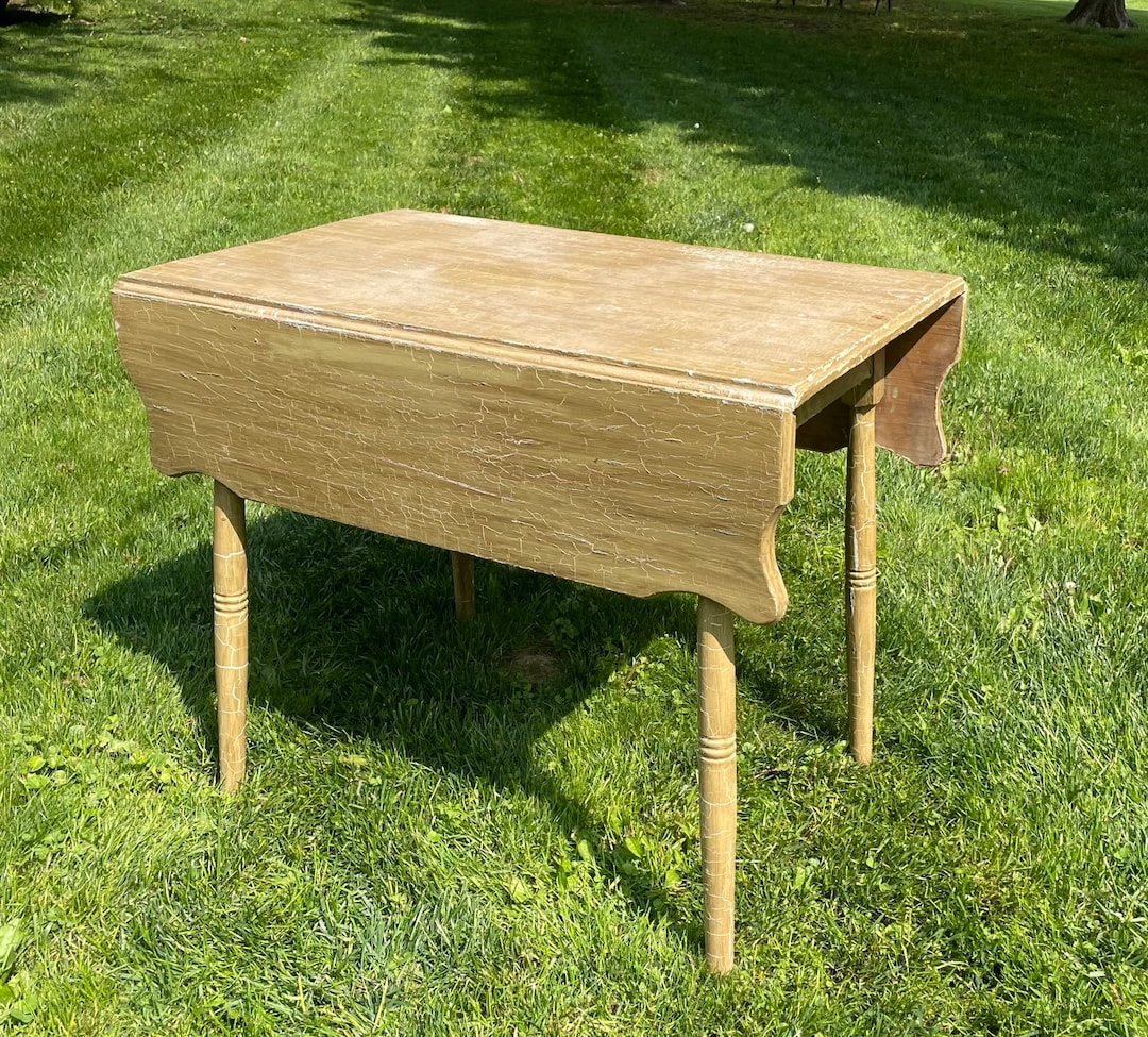 Vintage Wood Drop Leaf Table Vintage Cottage Table Vintage - Etsy