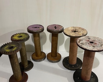 Vintage wood spools • cake plate pedestals • candle holders