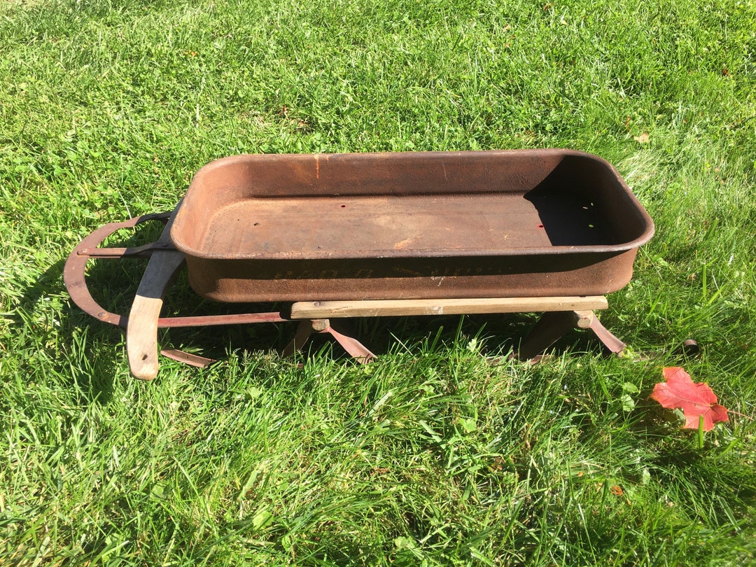 Vintage Sled Vintage Radio Flyer Wagon Vintage Wagon Sled Etsy