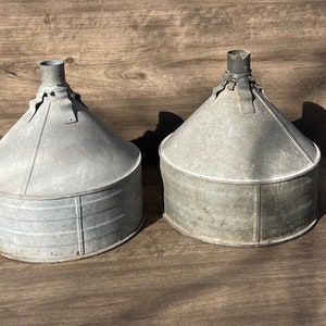 Vintage galvanized funnel • large funnel