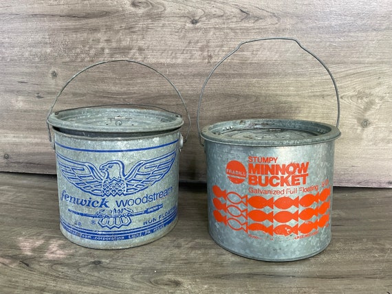 Vintage Minnow Bucket Vintage Fishing Pail 