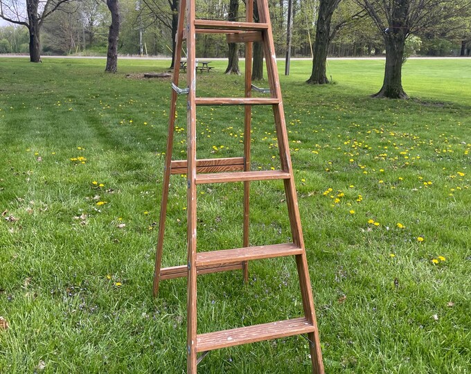 Vintage Step Ladder 6 Steps - Etsy