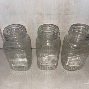 Vintage canning jars set of 3