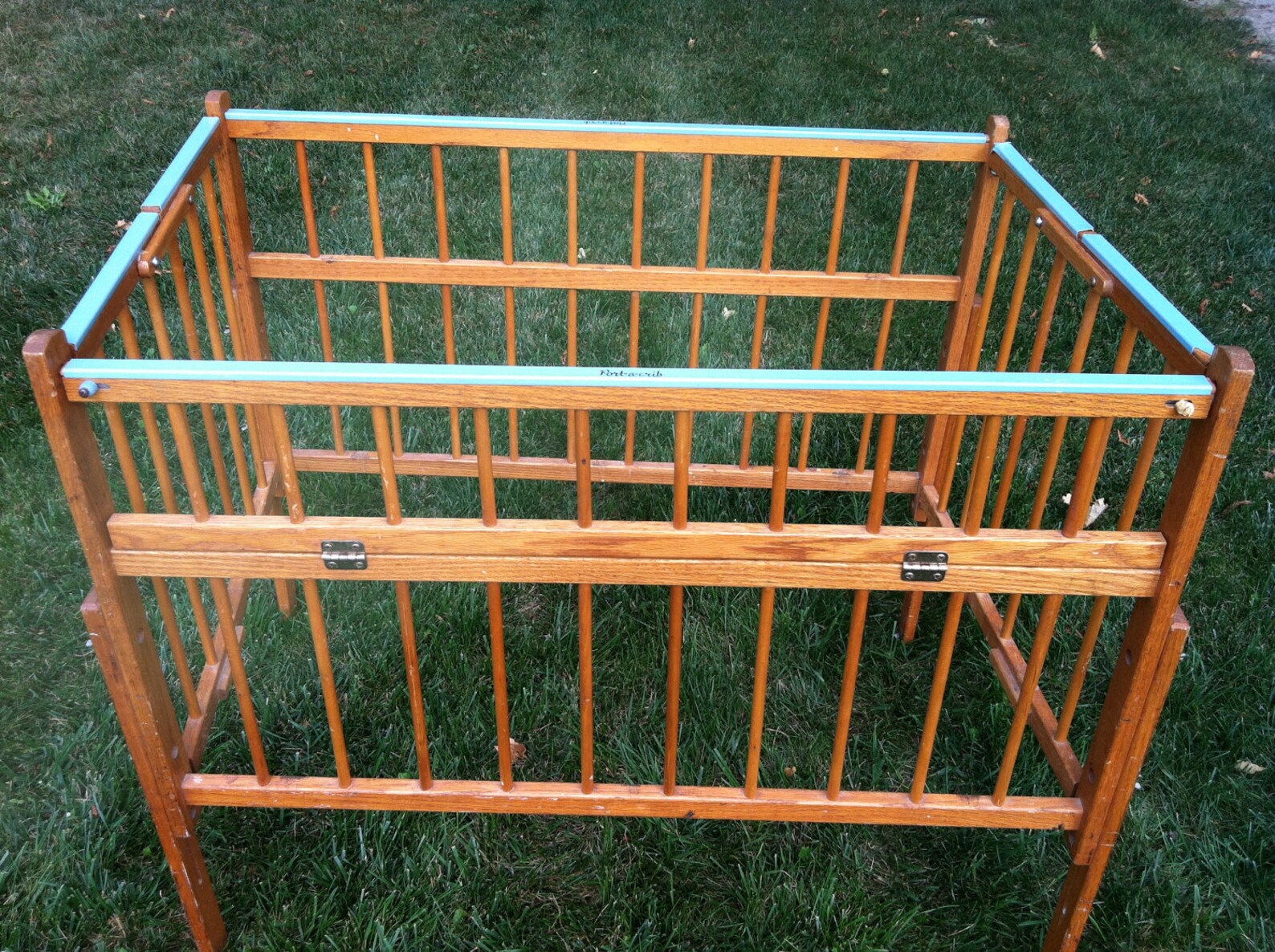 Vintage Wood Portable Crib by Port A Crib Etsy