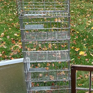 Vintage Milk Crate • Rectangular Milk Crate • Metal Crate  • Farmhouse Storage • Farmhouse Crate